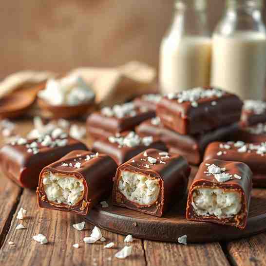 Homemade Bounty Chocolate Bars - Easy Recipe